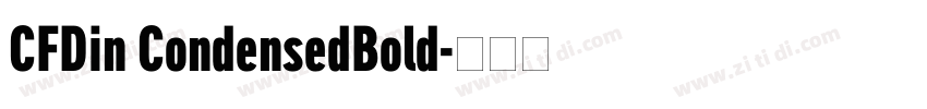 CFDin CondensedBold字体转换